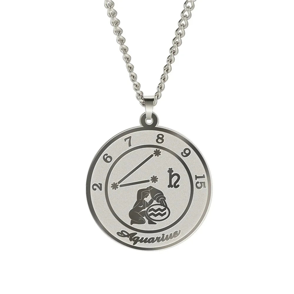 Naszyjnik z zawieszką znaku zodiaku dla mężczyzny lub kobiety