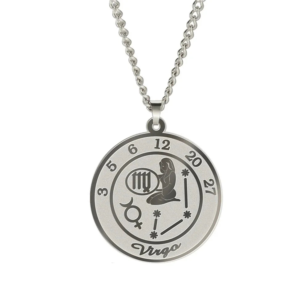 Naszyjnik z zawieszką znaku zodiaku dla mężczyzny lub kobiety