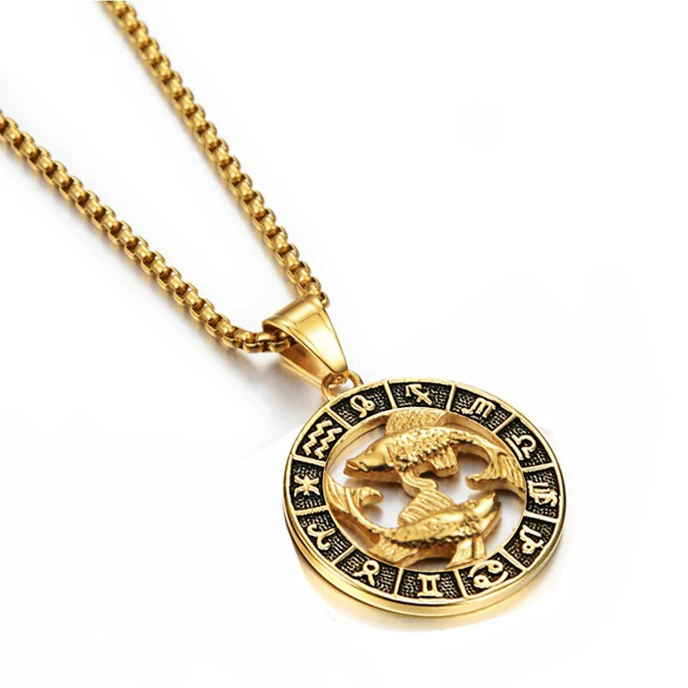 Naszyjnik z zawieszką znaku zodiaku astrologicznego