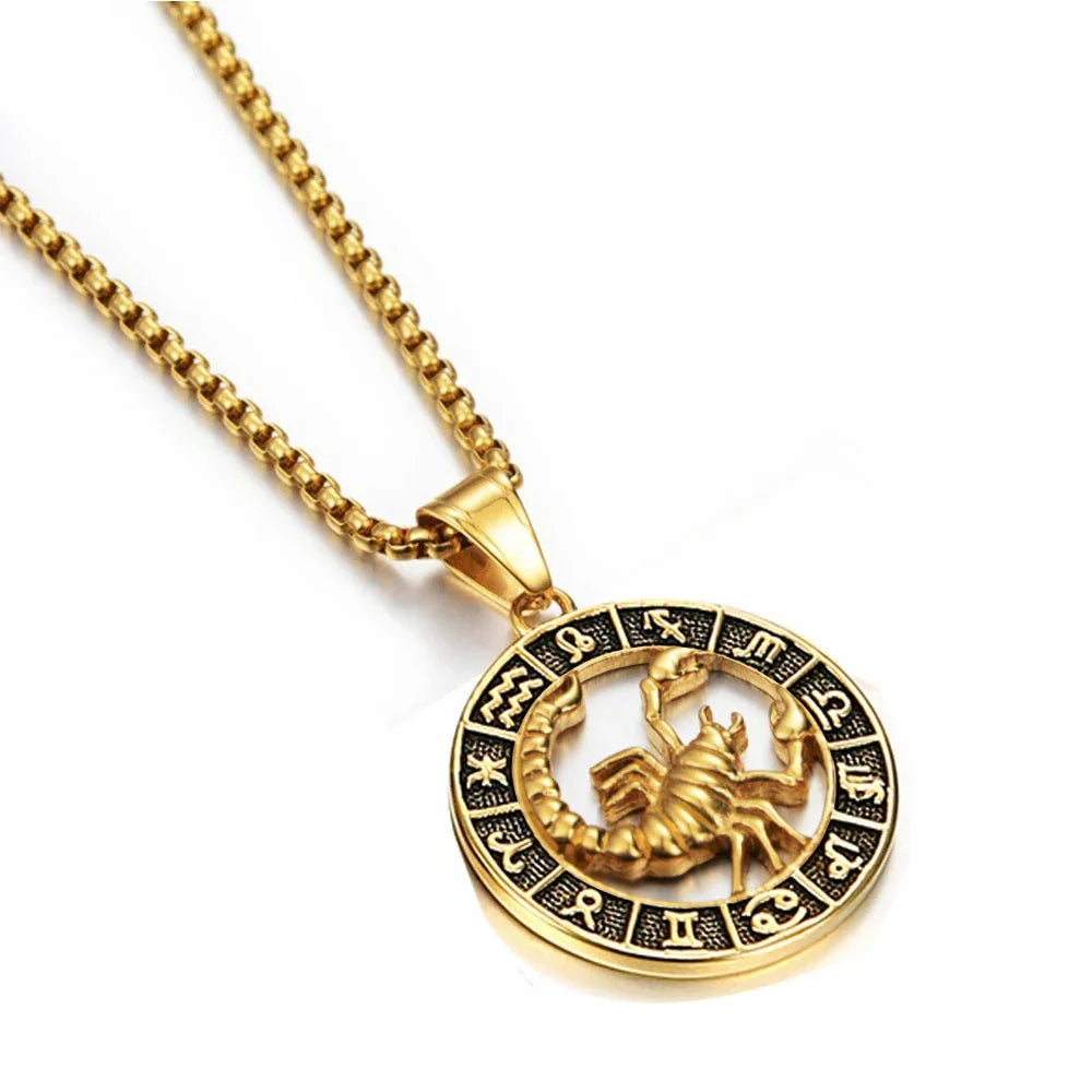 Naszyjnik z zawieszką znaku zodiaku astrologicznego