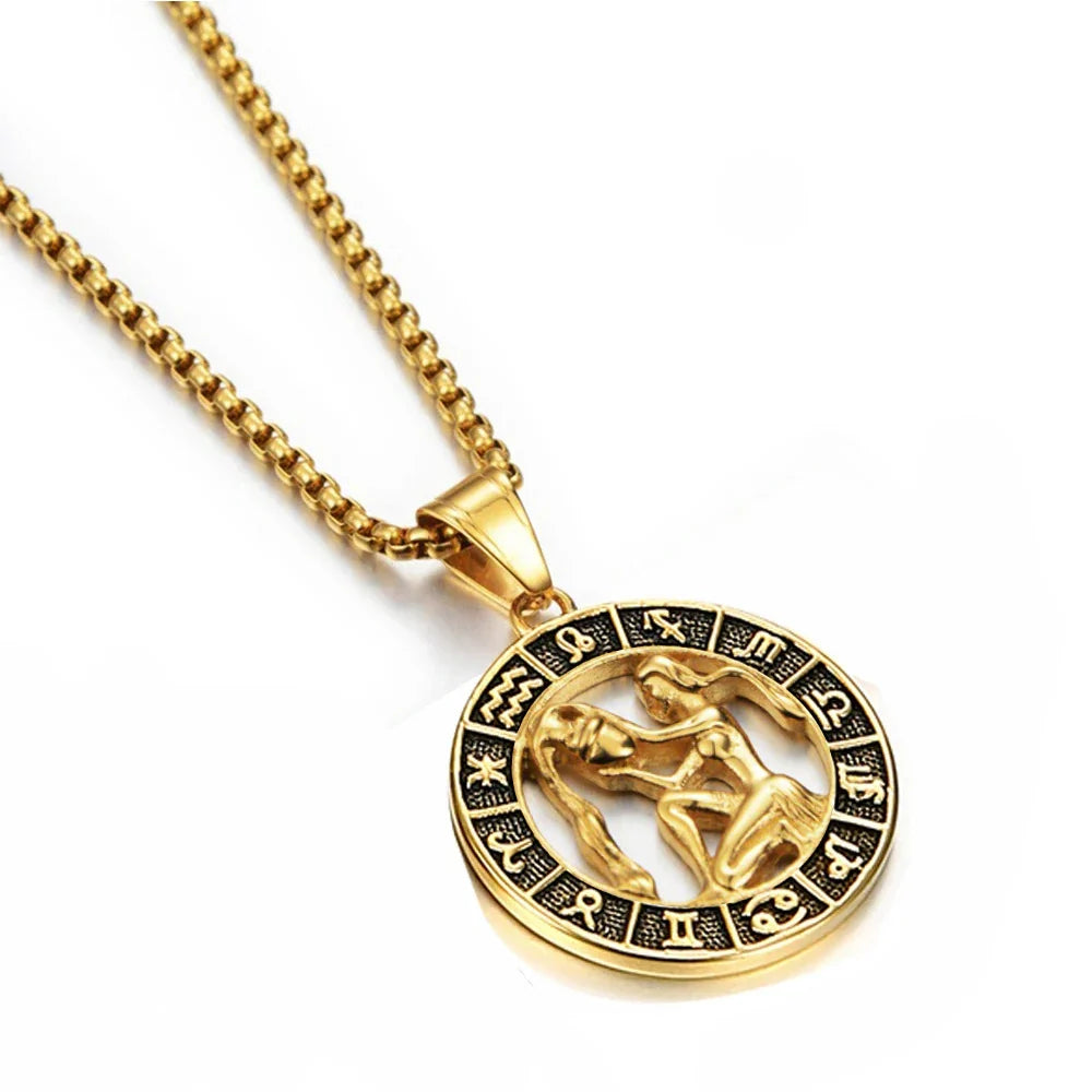 Naszyjnik z zawieszką znaku zodiaku astrologicznego