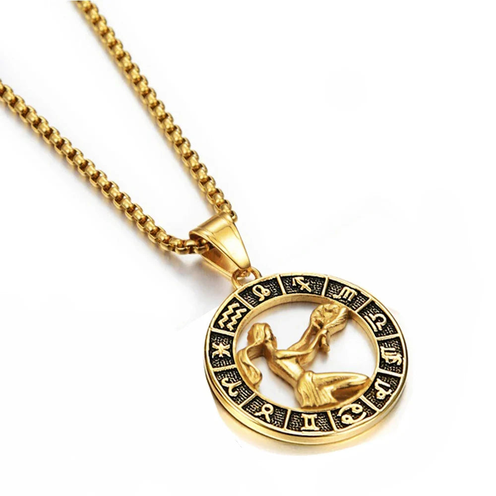 Naszyjnik z zawieszką znaku zodiaku astrologicznego