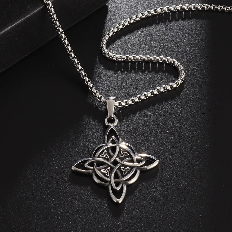 Naszyjnik ochronny z wisiorkiem Wicca węzeł czarownicy