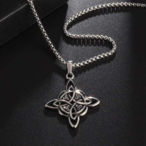Naszyjnik ochronny z wisiorkiem Wicca węzeł czarownicy