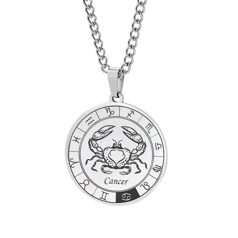 Naszyjnik Horoskop Zawieszka Konstelacje Zodiaku Srebro rak
