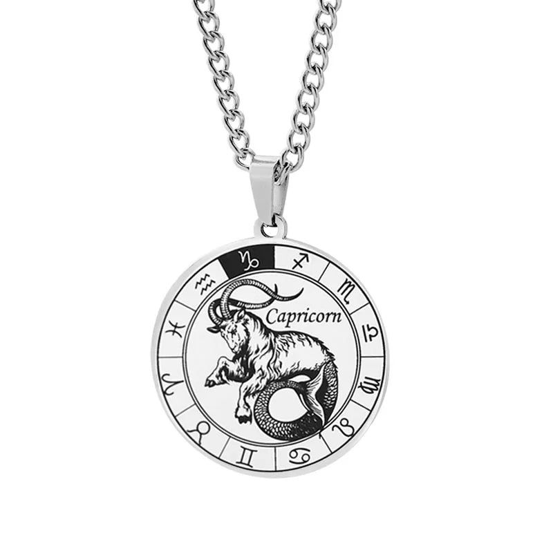 Naszyjnik Horoskop Zawieszka Konstelacje Zodiaku Srebro koziorożec