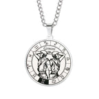 Naszyjnik Horoskop Zawieszka Konstelacje Zodiaku Srebro bliźnięta