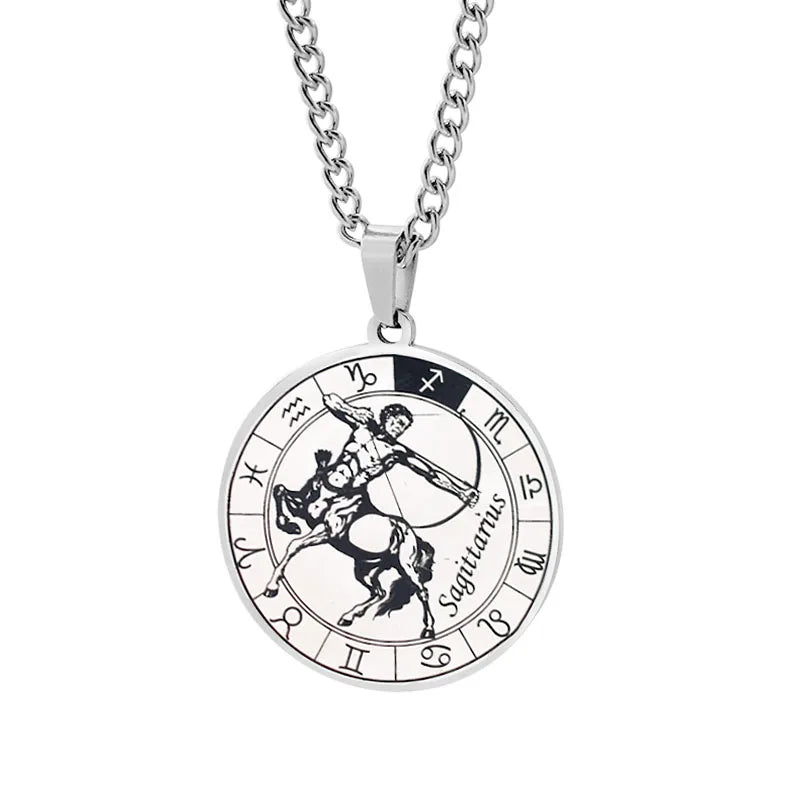 Naszyjnik Horoskop Zawieszka Konstelacje Zodiaku Srebro strzelec