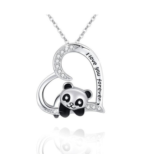 Naszyjnik Panda srebrny A