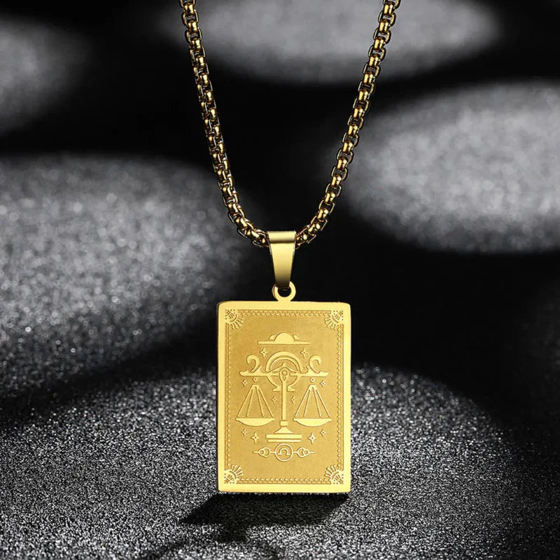 Naszyjnik z zawieszką z znakiem zodiaku