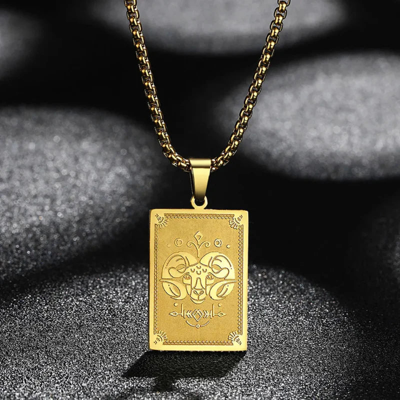 Naszyjnik z zawieszką z znakiem zodiaku