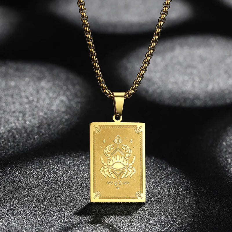 Naszyjnik z zawieszką z znakiem zodiaku