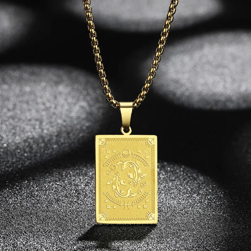 Naszyjnik z zawieszką z znakiem zodiaku