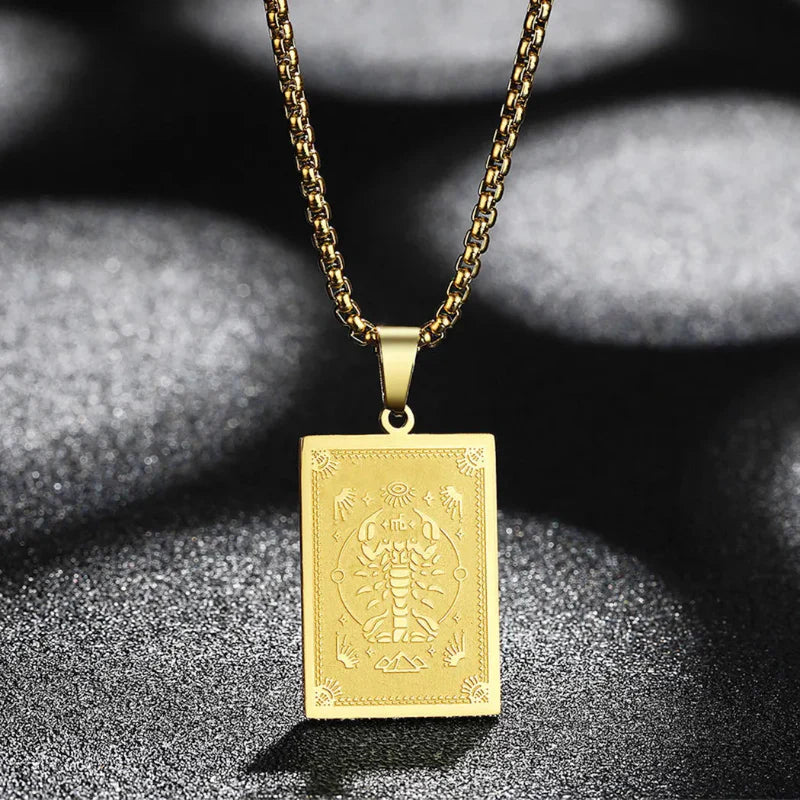 Naszyjnik z zawieszką z znakiem zodiaku
