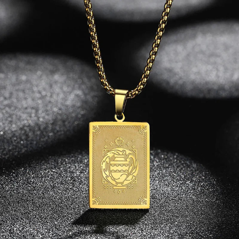 Naszyjnik z zawieszką z znakiem zodiaku