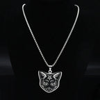 Naszyjnik z zawieszką Czarny Kot Pentagram Czarostwo Wicca
