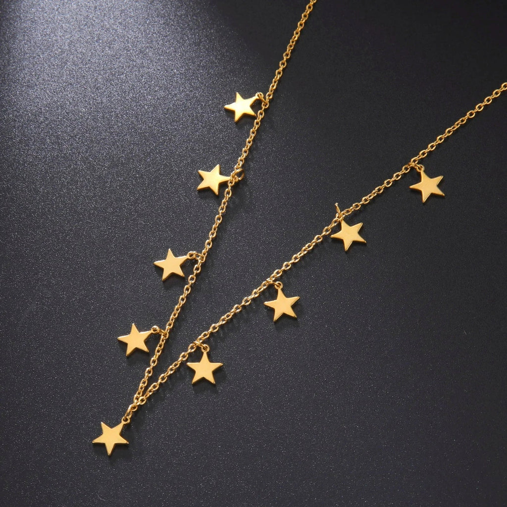 Naszyjnik z zawieszką gwiazdy astrologii złoty