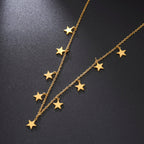 Naszyjnik z zawieszką gwiazdy astrologii złoty