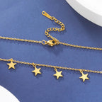 Naszyjnik z zawieszką gwiazdy astrologii złoty