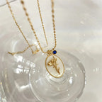 Naszyjnik z zawieszką Kwiat Znak Zodiaku