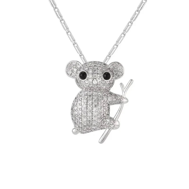 Naszyjnik Koala Kamienie Srebro