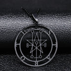 Naszyjnik z zawieszką Sigil demona czarny