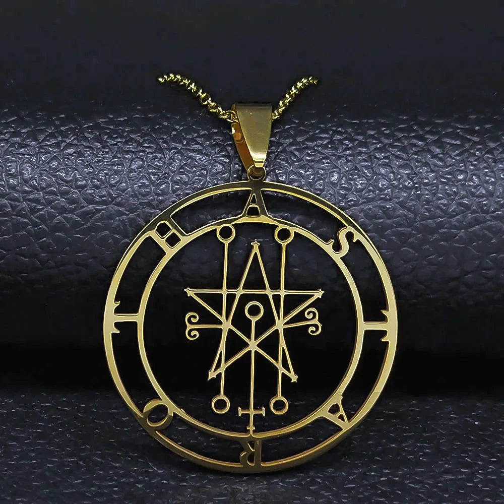 Naszyjnik z zawieszką Sigil demona złoty