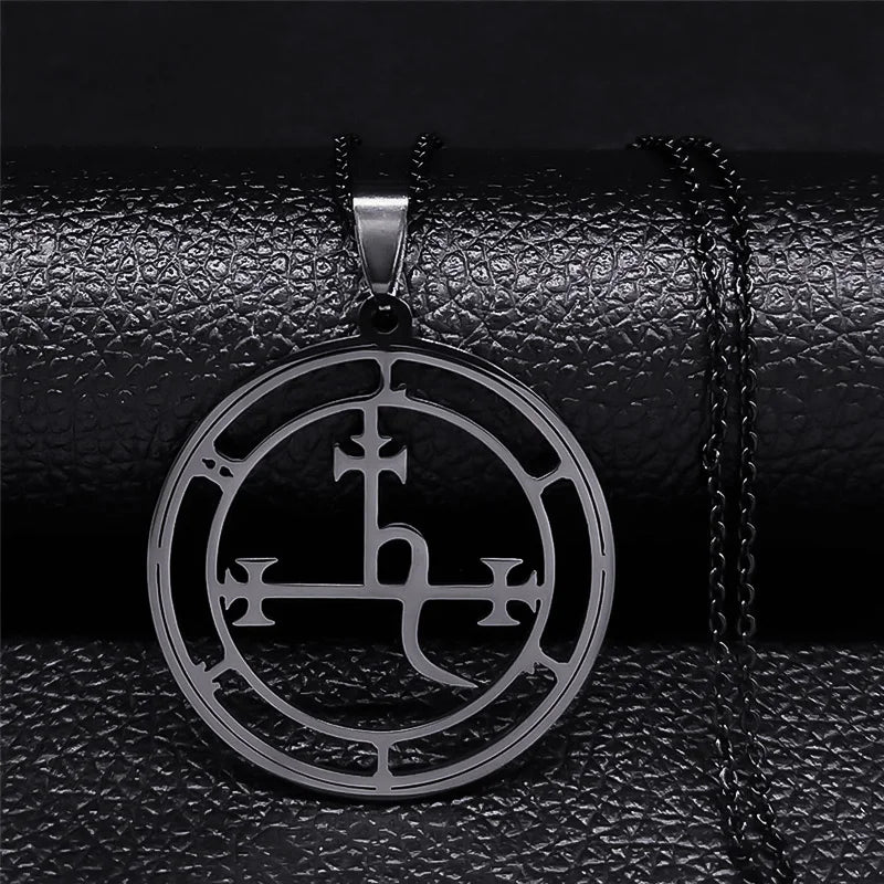 Naszyjnik z zawieszką Sigil Demoniczny Lilith Czarny