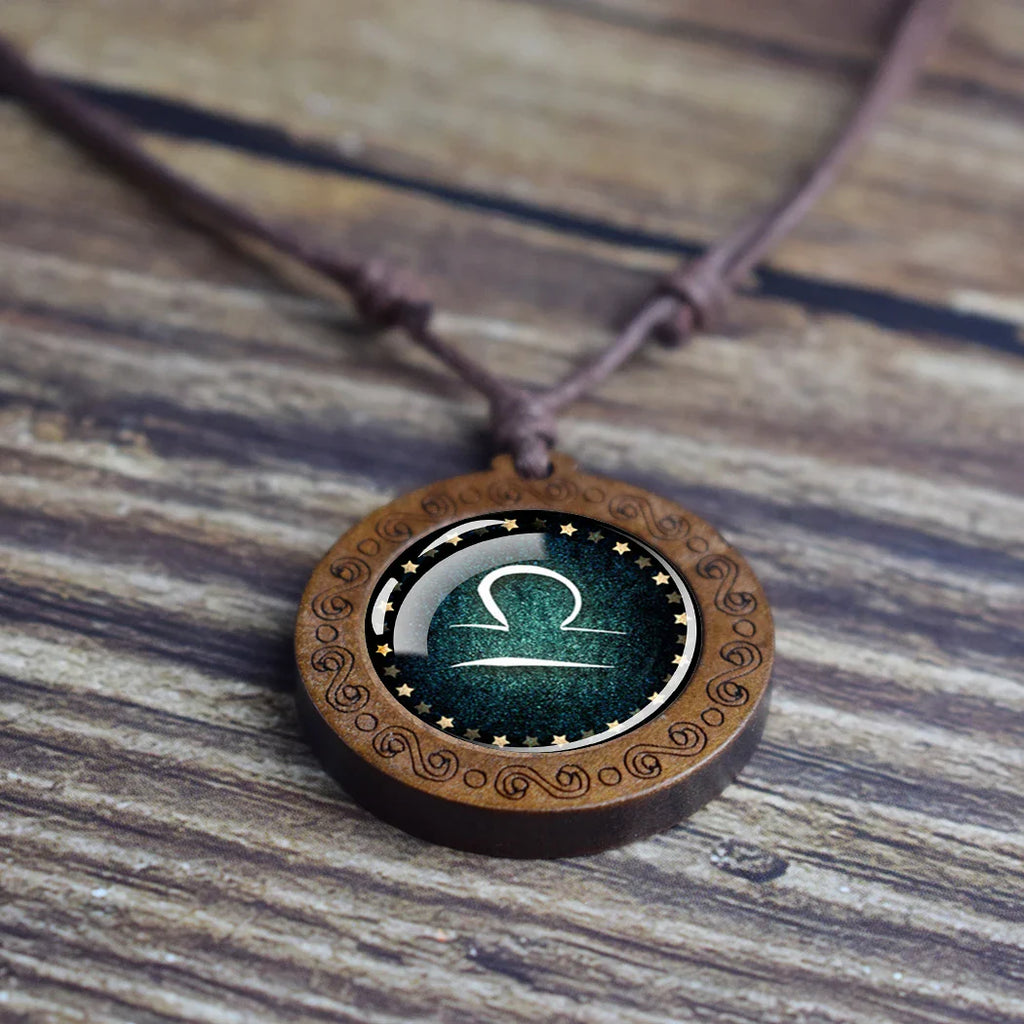 Naszyjnik z zawieszką znak zodiaku 12 konstelacji waga