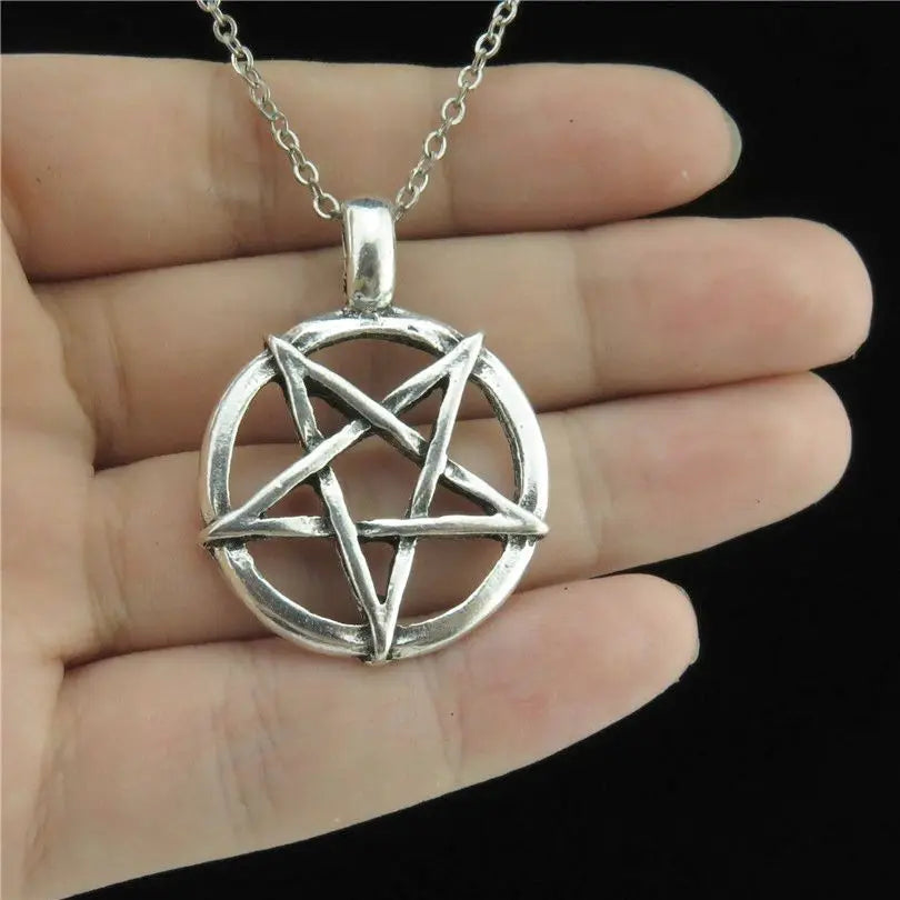 Naszyjnik z wisiorkiem czarownictwo wicca pentakl rozmiar 1