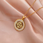Naszyjnik z zawieszką Wicca Węzeł Czarownicy Amulet Ochronny dla Kobiet złoty