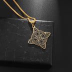 Naszyjnik z wisiorkiem Wicca Ochronny węzeł czarownicy złoty