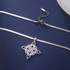 Naszyjnik z zawieszką Wicca Węzeł Czarownicy Kobieta Amulet ochronny srebrny