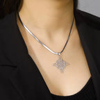Naszyjnik z zawieszką Wicca Węzeł Czarownicy Kobieta Amulet ochronny srebrny