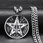 Naszyjnik z pentagramem i wisiorkiem tetragramu Salomona