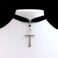 Naszyjnik typu choker z wisiorkiem krzyża Ankh