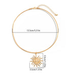 Naszyjnik obroża z zawieszką słońca