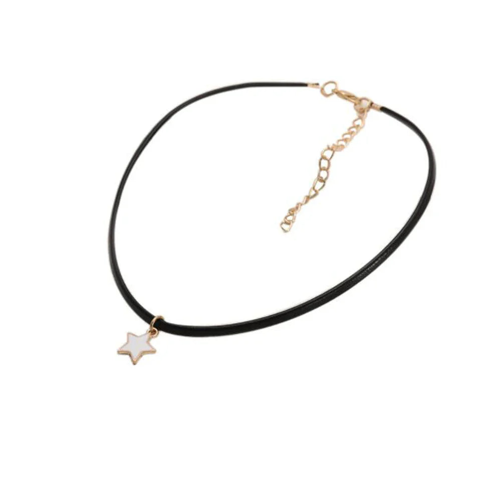 Naszyjnik typu choker dla kobiet z zawieszką w kształcie gwiazdy 2