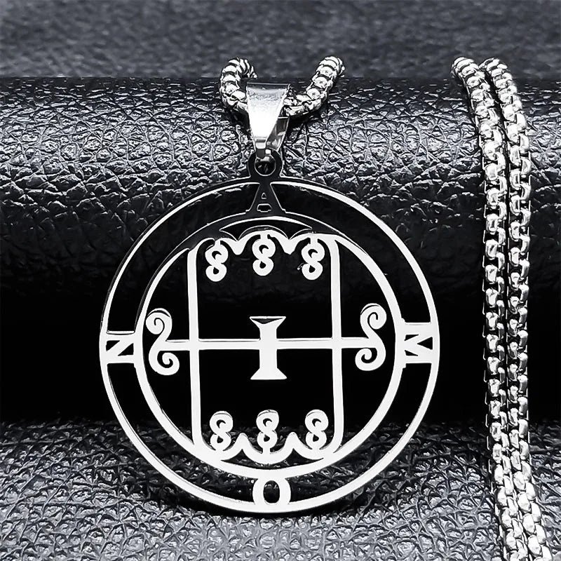 Sataniczny naszyjnik wisiorek duch demoniczny amon