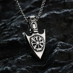 Naszyjnik wikingów z zawieszką strzały Vegvisir srebrny
