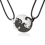 Naszyjnik Yin Yang rozdzielny srebrny