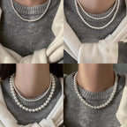 Elegancki naszyjnik choker z białych pereł