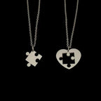 Zestaw 2 Naszyjników z Zawieszką Puzzle dla Par