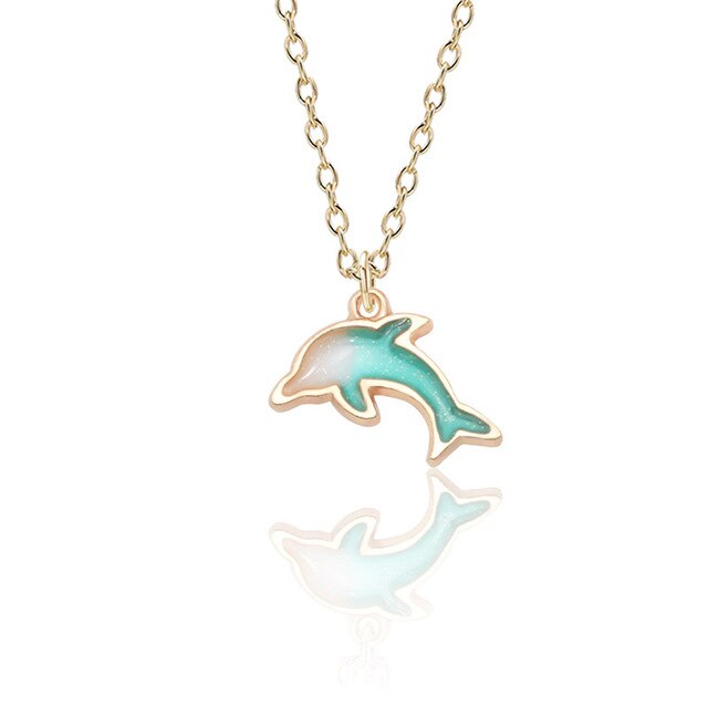 Niebieski wisiorek Delfin