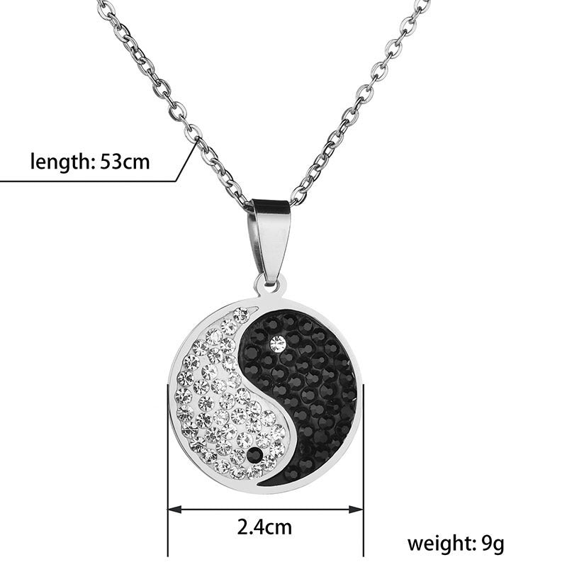 Wisiorek Yin Yang z kamieniem