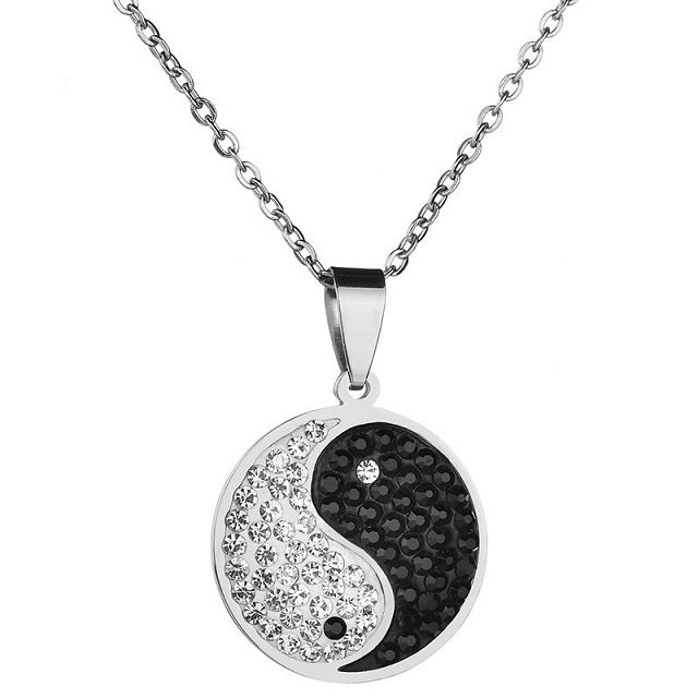 Wisiorek Yin Yang z kamieniem