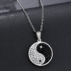 Wisiorek Yin Yang z kamieniem