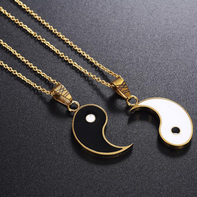 Wisiorek Yin Yang rozdzielny Złoty