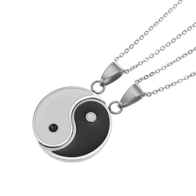 Wisiorek Yin Yang rozdzielny srebrny