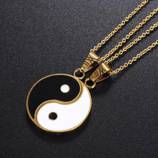 Wisiorek Yin Yang rozdzielny złoty